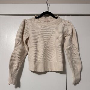 Rebecca Taylor Cream Knit Sweater